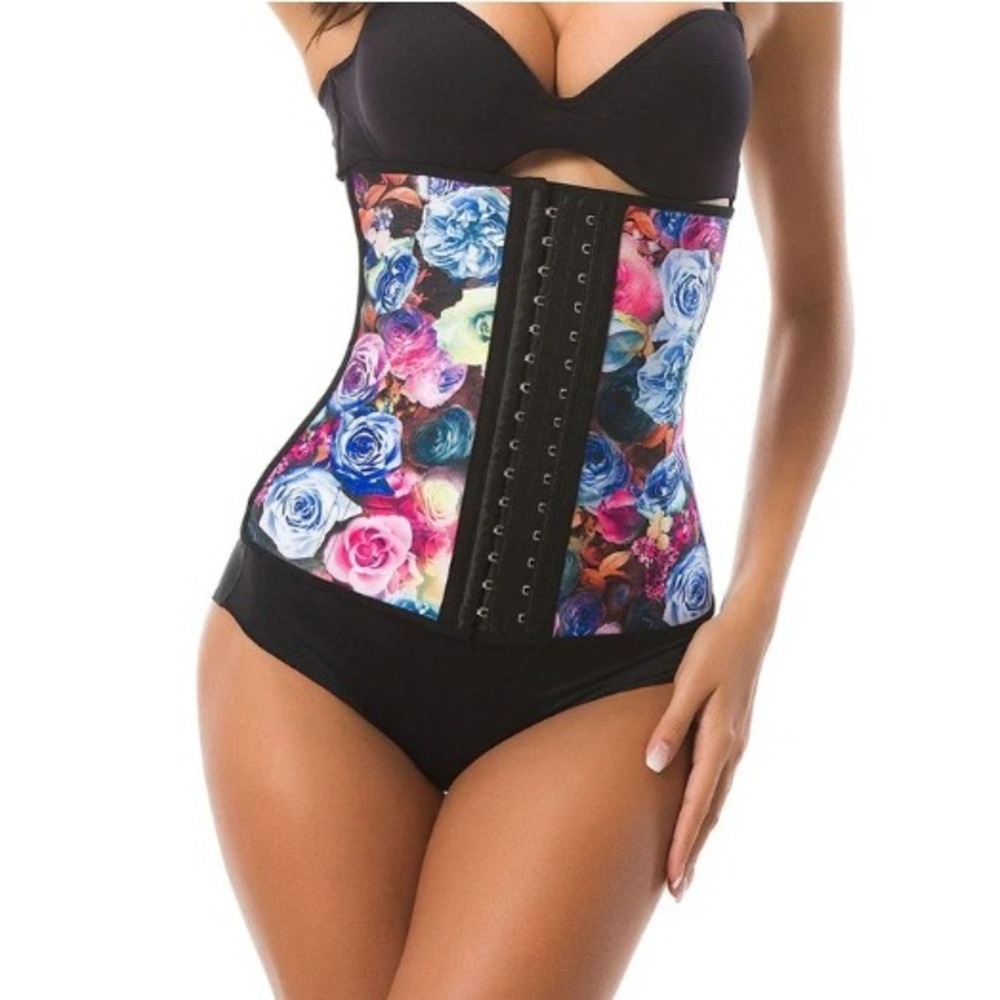 Luxx Curves Waist Trainer Womens XS Floral NWT Hourglass Shapewear Corset